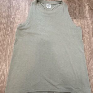Athleta Sage Green Tank Top with Pleated Back XS